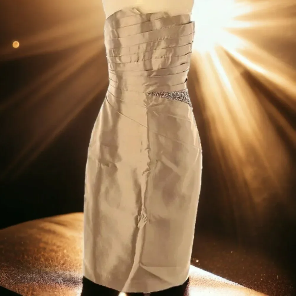 Kay Unger Golden Cocktail Dress